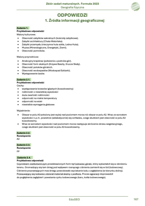 Geografia 1. Zbiór zadań maturalnych. Formuła 2023. Geografia fizyczna (E-book, PDF)