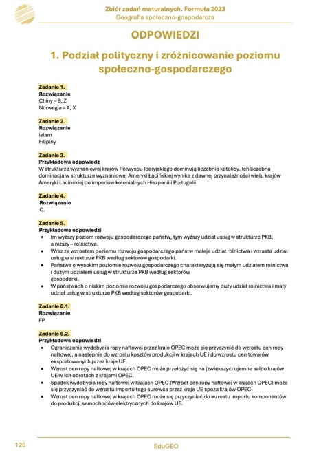 Geografia 2. Zbiór zadań maturalnych. Formuła 2023. Geografia społeczno-gospodarcza (E-book, PDF)
