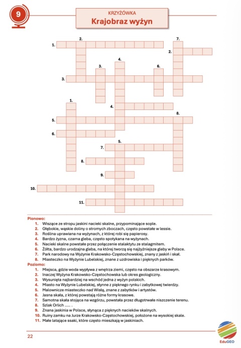 Krzyżówki i wykreślanki geograficzne. Klasa 5 (E-book, PDF)